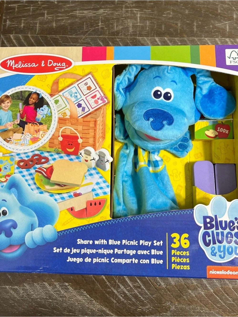 Melissa & Doug Blue's Clues Blue Plush Picnic Play Set - Blue
